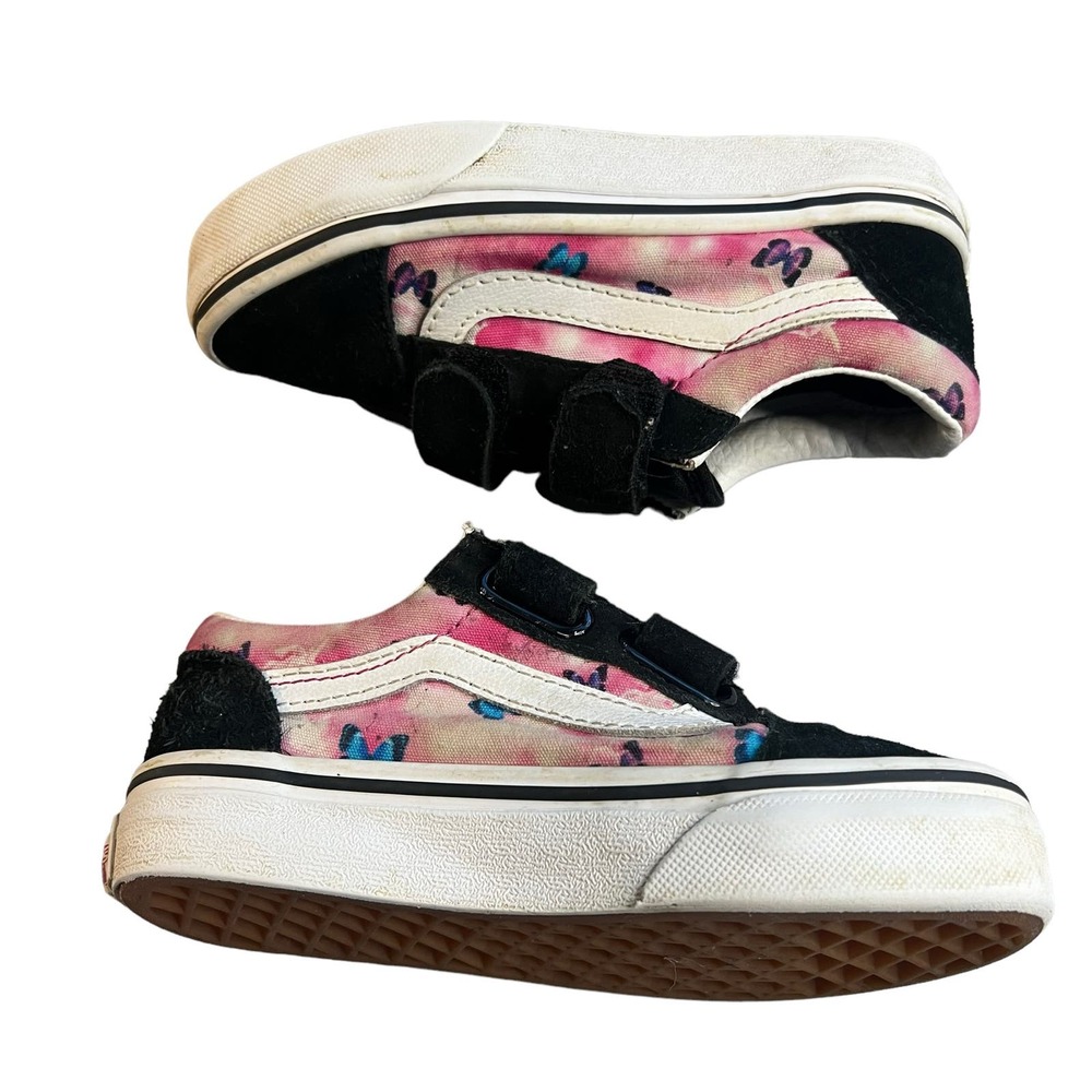 Vans Kids Pink Black Tie-Dye Velcro Sneakers - Picture 3 of 10